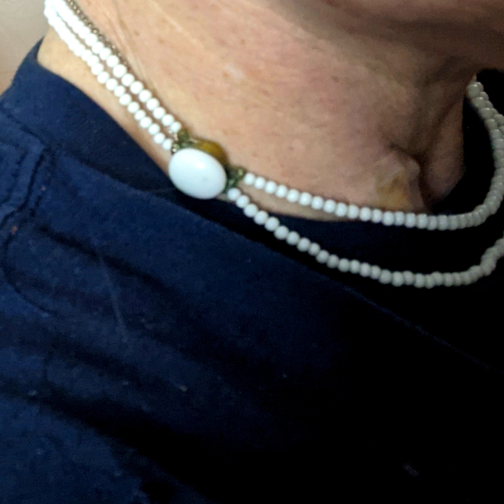 Vintage glass bead necklace